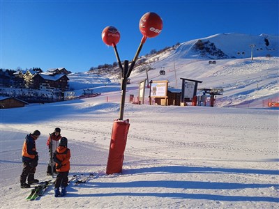 Les Sybelles – L'Orée des Pistes - sjezdovky v Toussuire - ranní foto