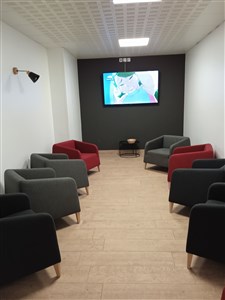 Les Sybelles – L'Orée des Pistes - televizní místnost pro děti v rezidenci L´Orée des PIstes